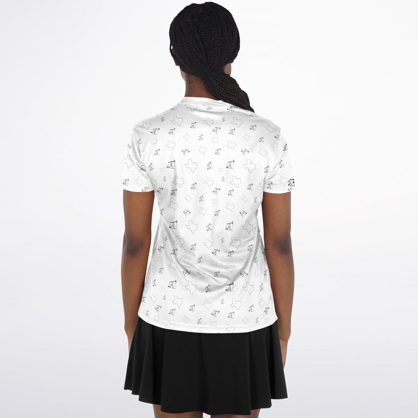 Women's White Pumpjacks and TX Performance Polo