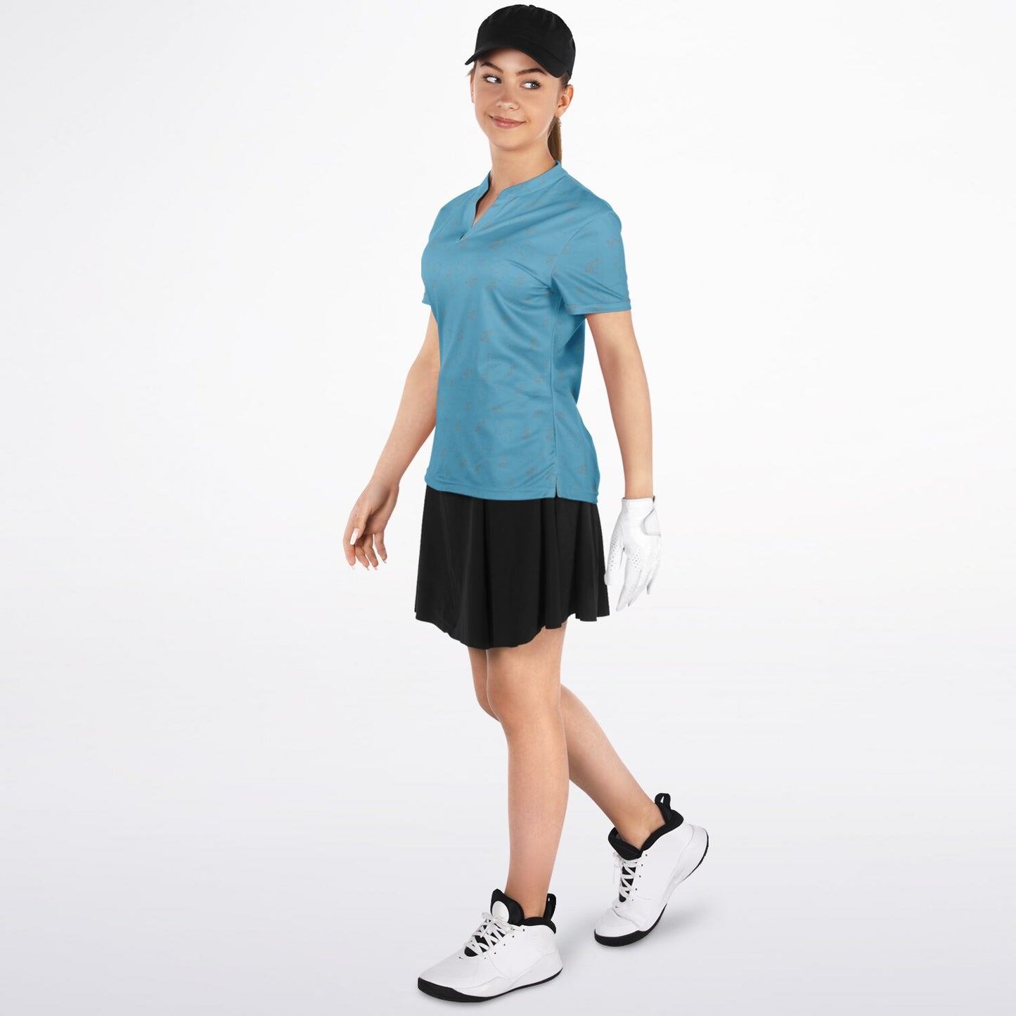 Women's Sky Blue Pumpjacks and TX Performance Polo