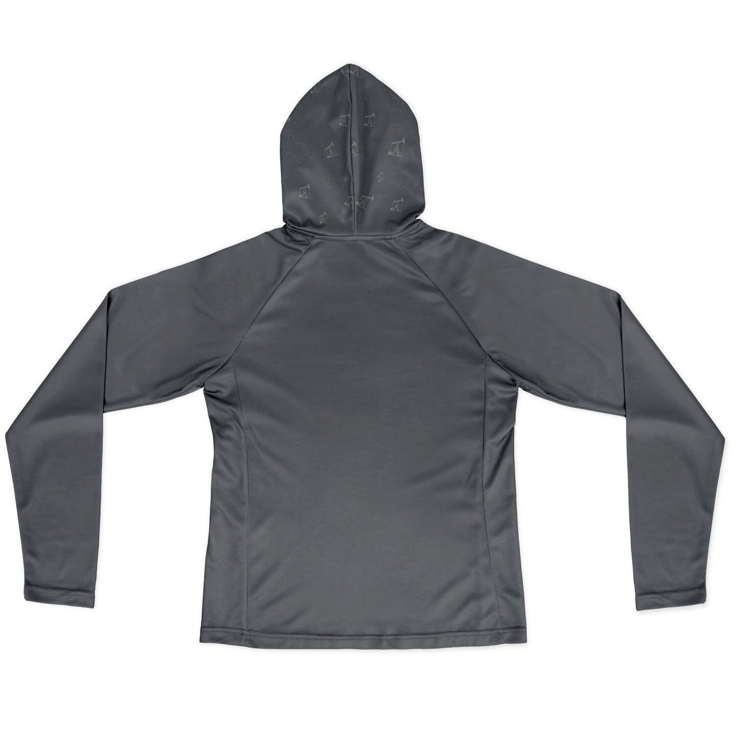 Women's Long Sleeve Hooded Performance Shirt - Gray w/ BP Logo