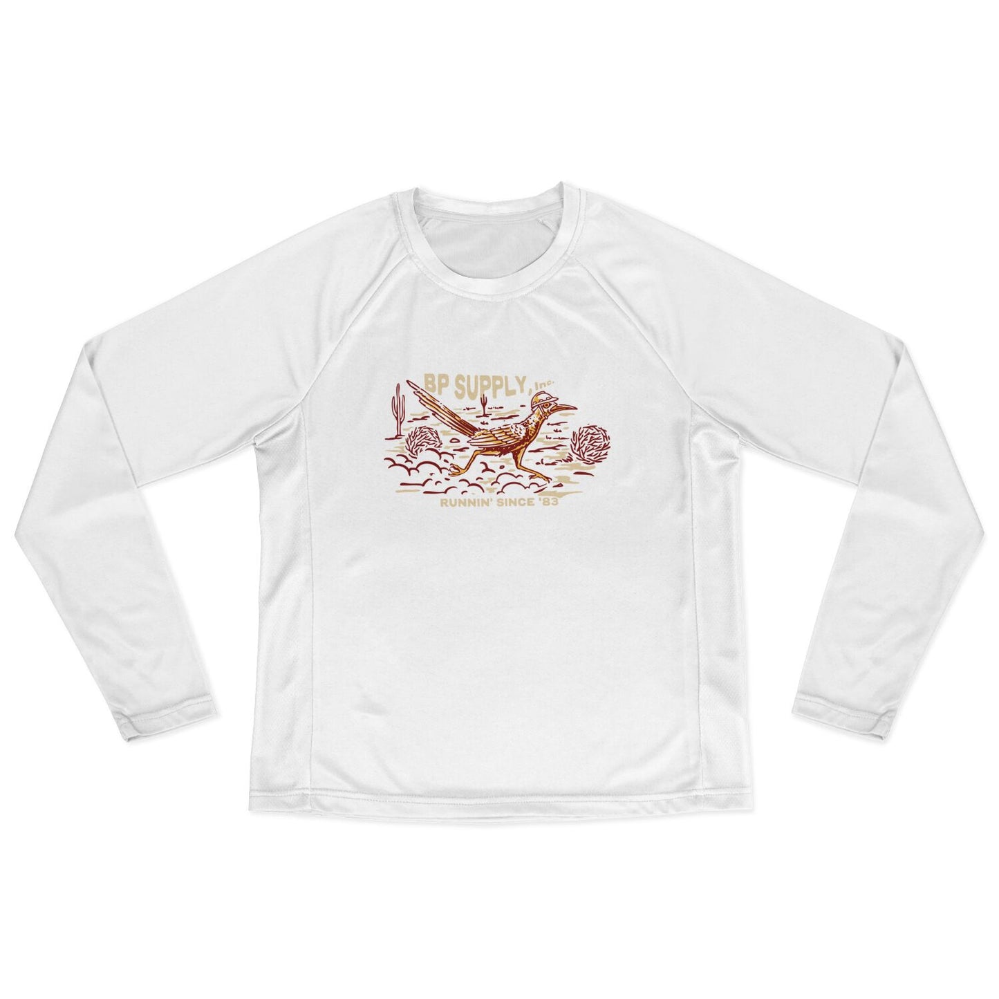 Women's Long Sleeve Performance Shirt - White Roadrunner