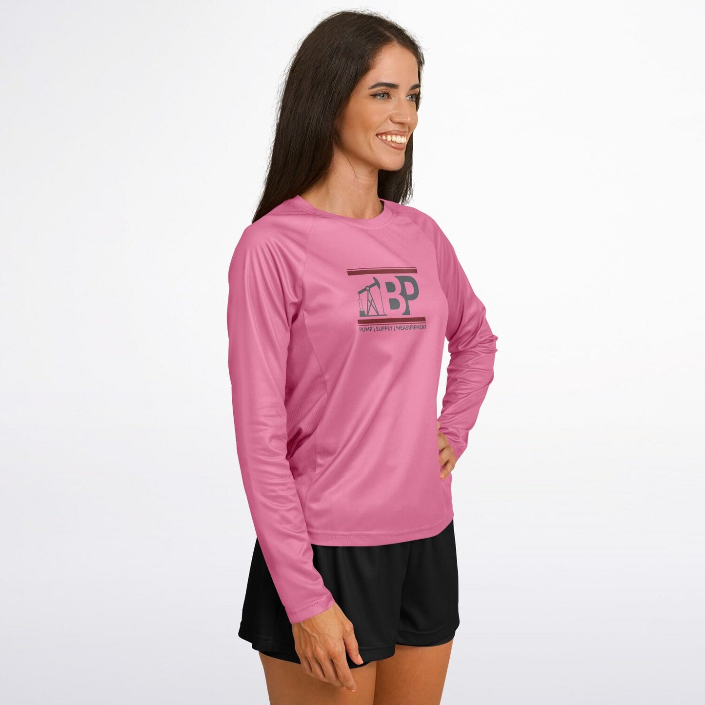 Women's Long Sleeve Performance Shirt - Pink w/ BP Logo
