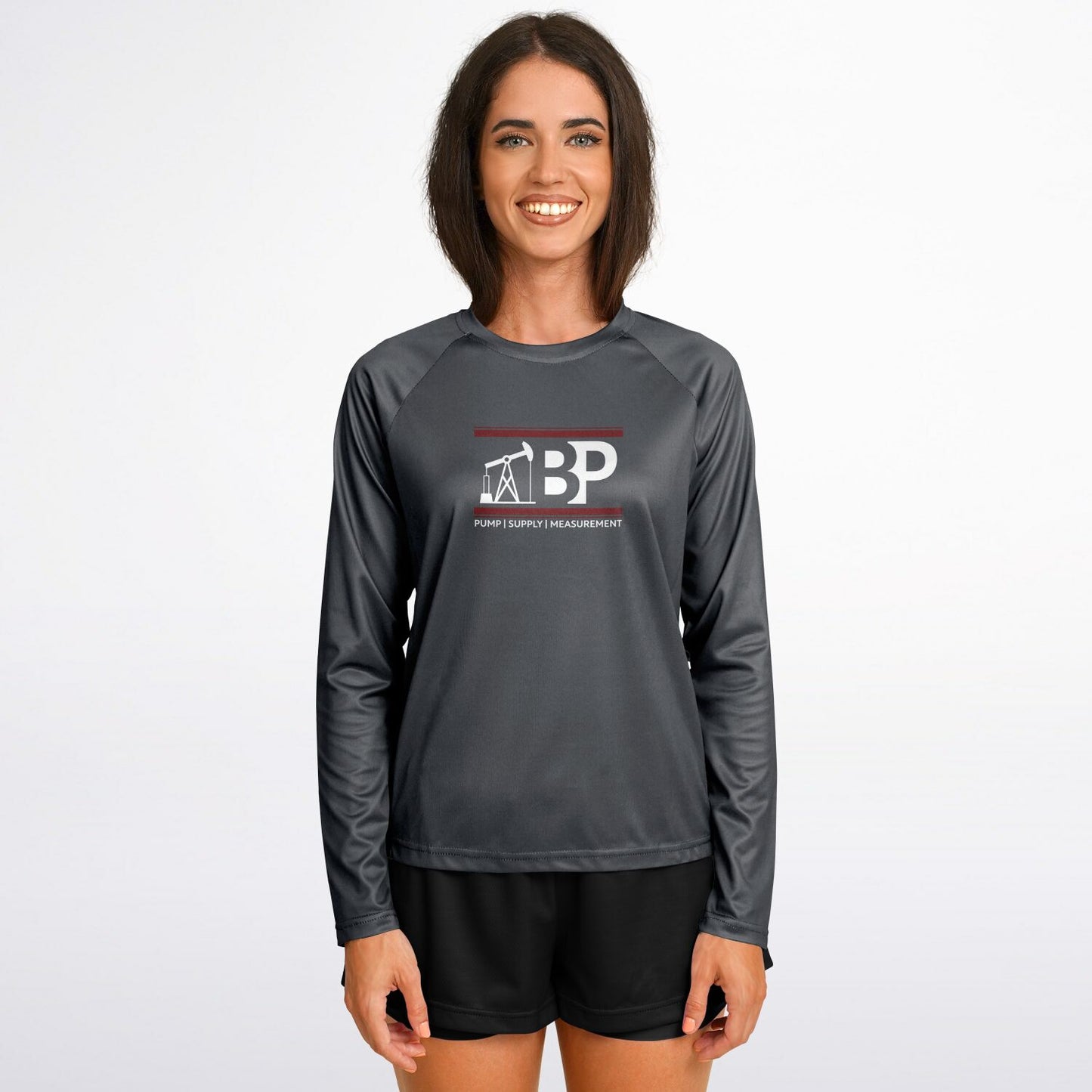 Women's Long Sleeve Performance Shirt - Gray w/ BP Logo