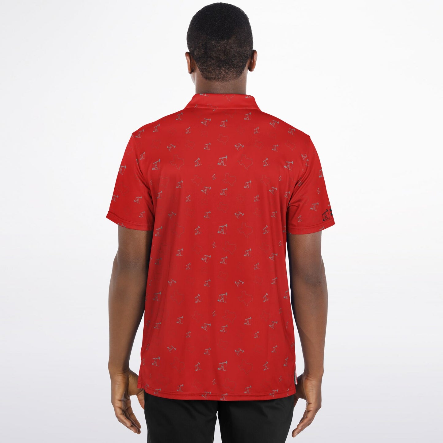 TX and Pumpjacks Red Golf Polo Shirt