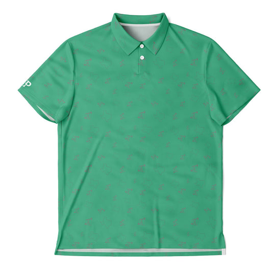 TX and Pumpjacks Mint Golf Polo Shirt