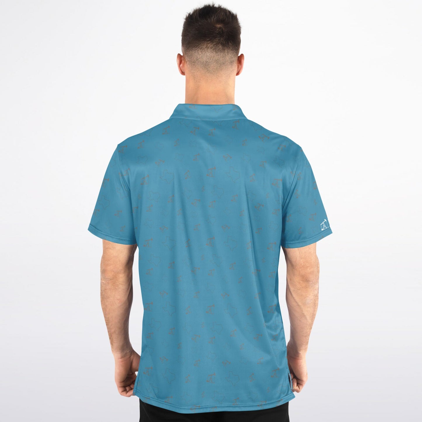 TX and Pumpjacks Sky Blue Golf Polo Shirt