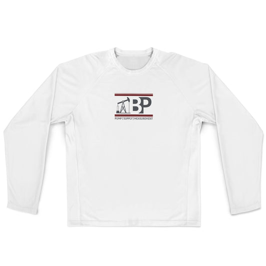 Men's Long Sleeve Performance Shirt - White w/ BP Logo