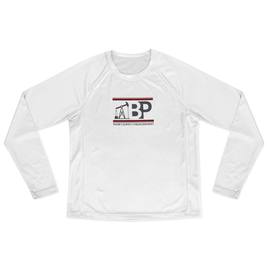 Women's Long Sleeve Performance Shirt - White w/ BP Logo