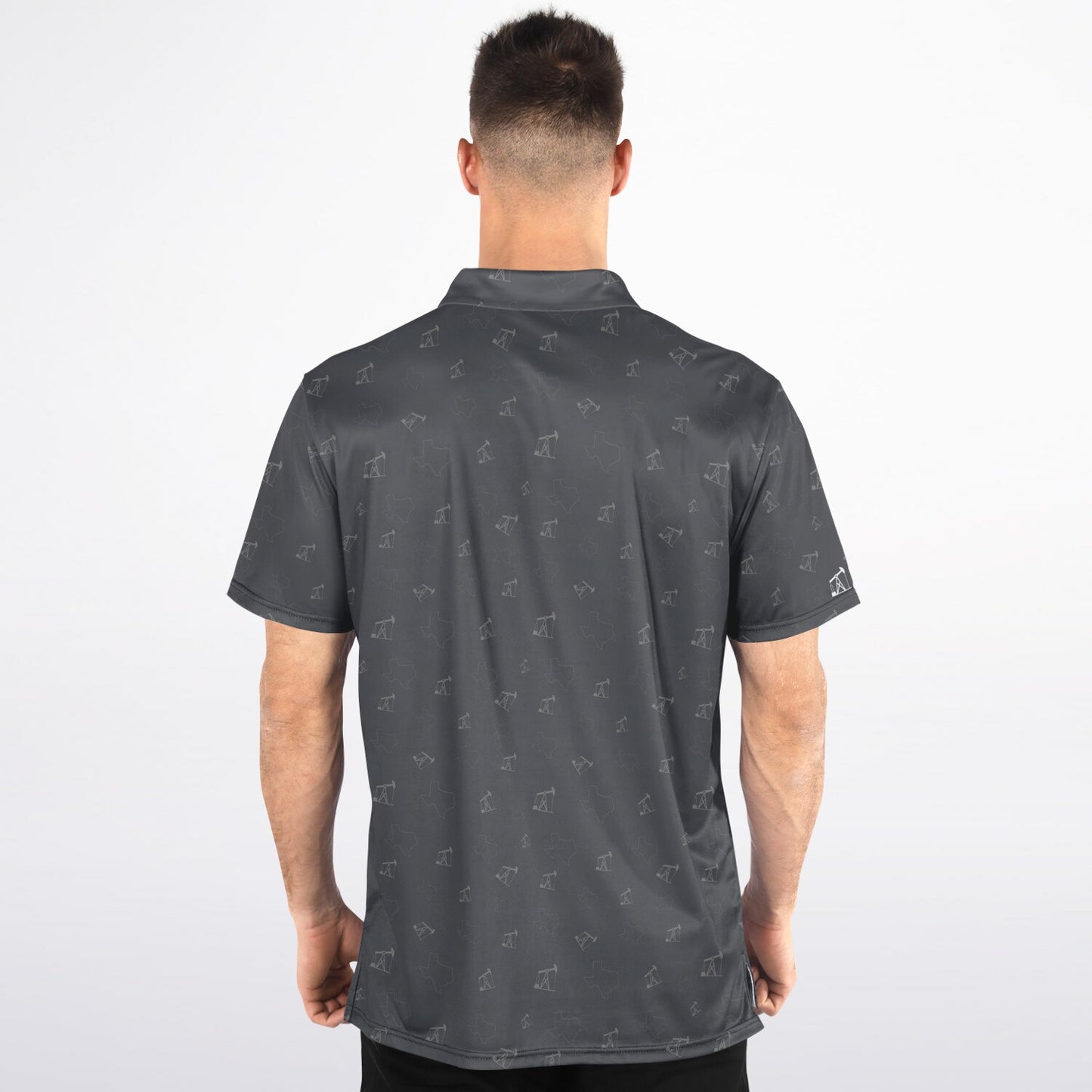 TX and Pumpjacks Gray Golf Polo Shirt