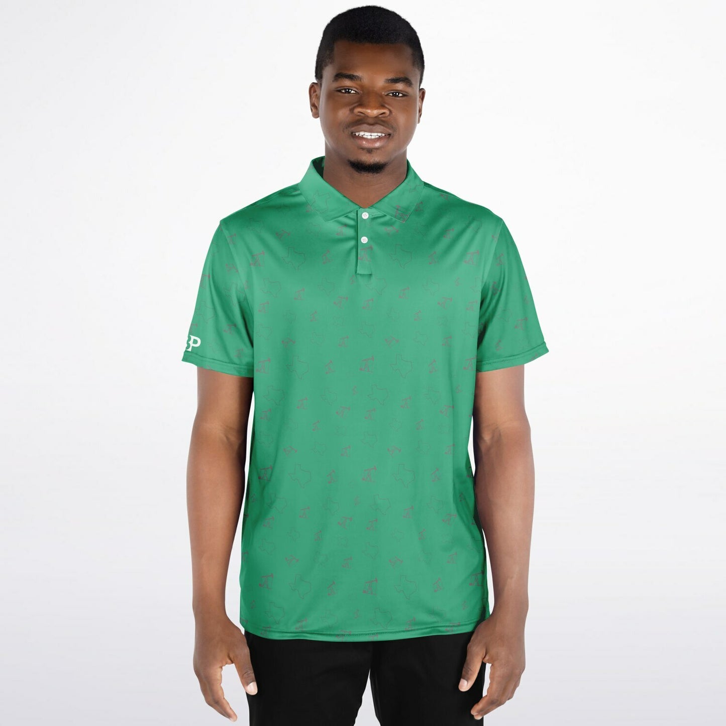 TX and Pumpjacks Mint Golf Polo Shirt