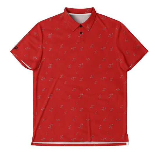 TX and Pumpjacks Red Golf Polo Shirt