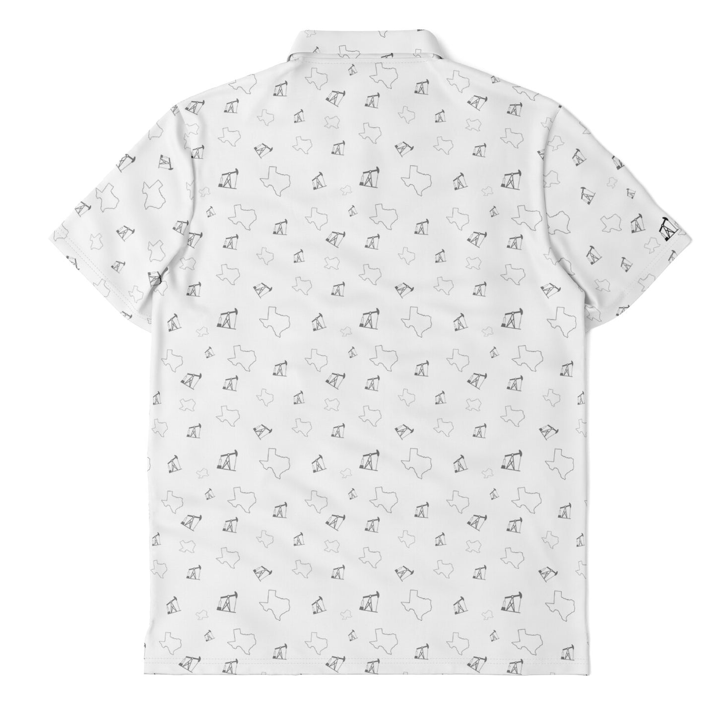 TX and Pumpjacks White Golf Polo Shirt