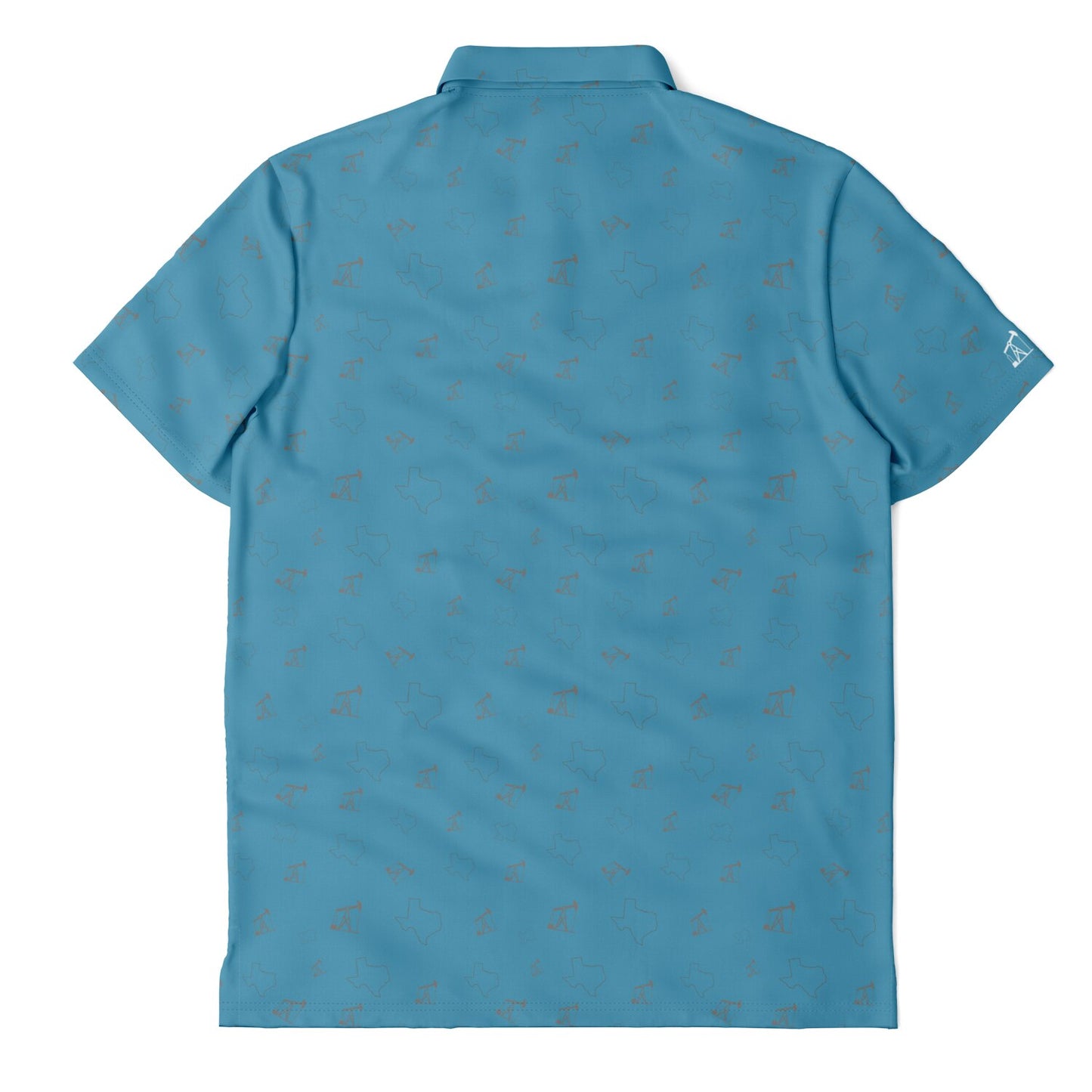 TX and Pumpjacks Sky Blue Golf Polo Shirt