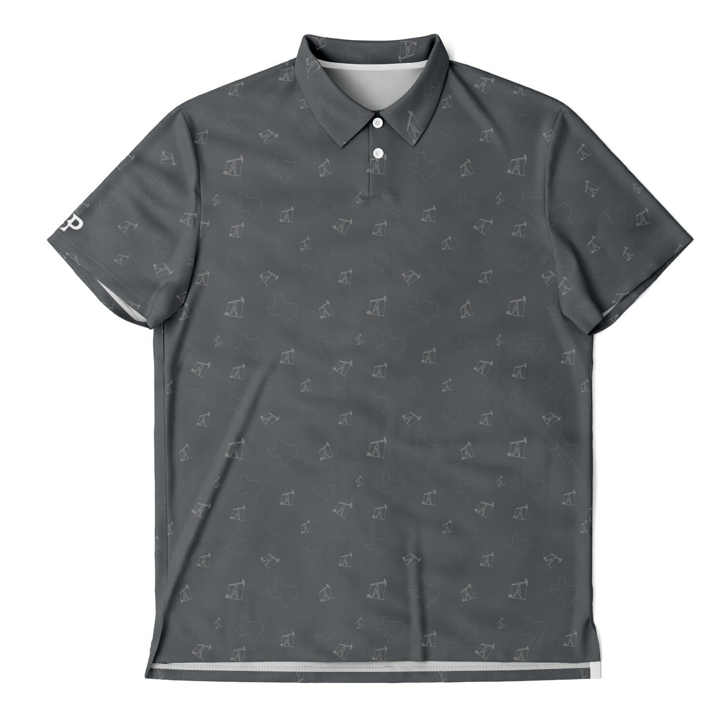 TX and Pumpjacks Gray Golf Polo Shirt