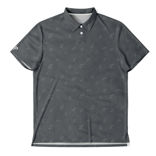 TX and Pumpjacks Gray Golf Polo Shirt